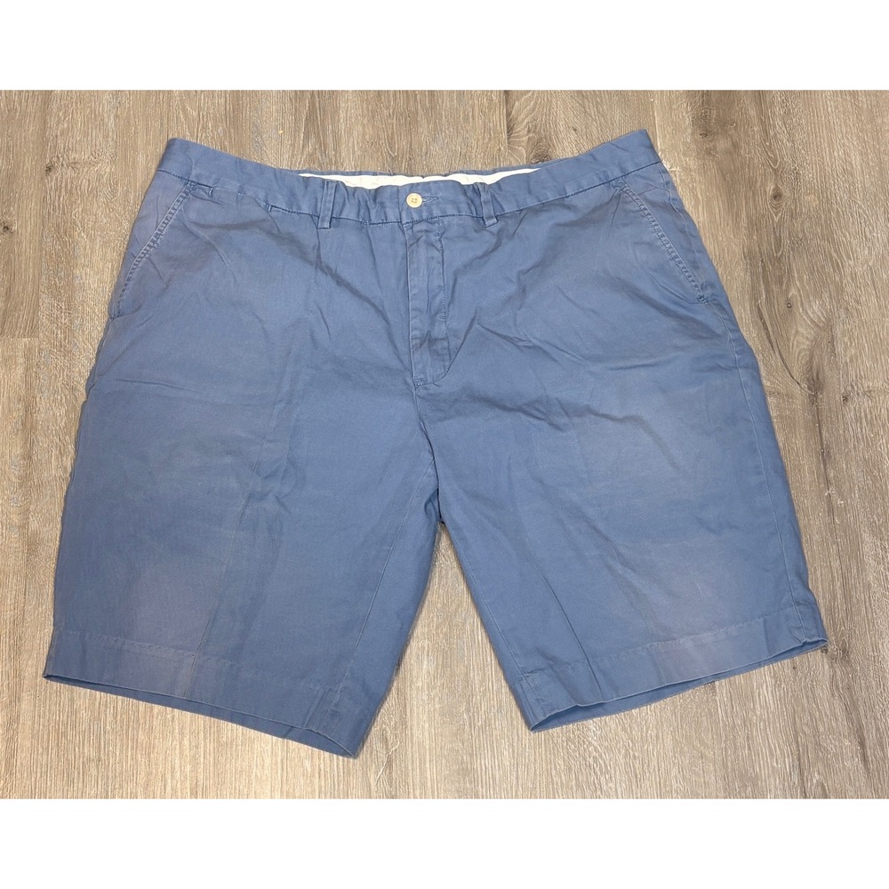 Polo Ralph Lauren Mens Blue Cotton Chino Shorts Size 40 Flat Front Classic Fit